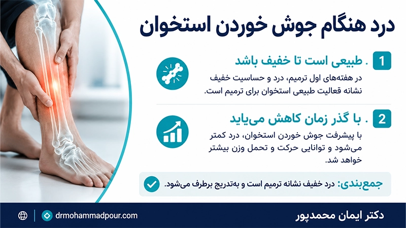 درد هنگام جوش خوردن استخوان